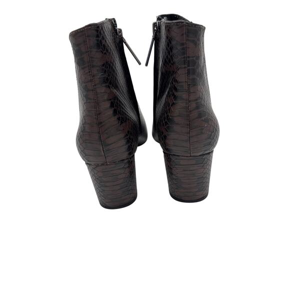 27 Edit Naturalizer Ankle Bootie Brown Snakeskin Leather Pull on Size 7.5 - Picture 5 of 7